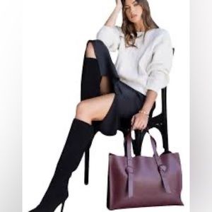 HP🌟Rachel Zoe Arialith Tote Bag, Bordo, Vegan Leather